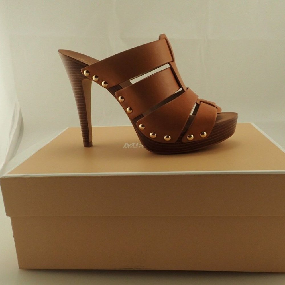 NIB MICHAEL KORS MK 40S5SMHA1L SOMERLY  MULES